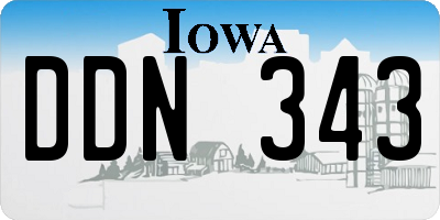 IA license plate DDN343