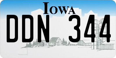 IA license plate DDN344