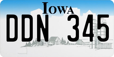 IA license plate DDN345