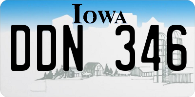 IA license plate DDN346