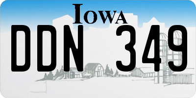IA license plate DDN349