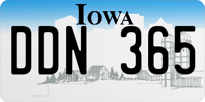 IA license plate DDN365