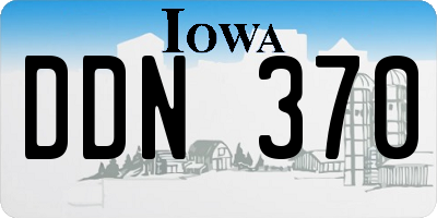 IA license plate DDN370