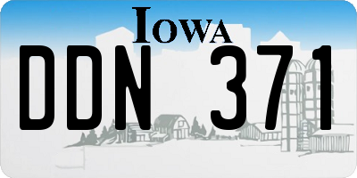 IA license plate DDN371