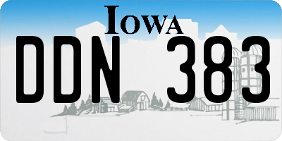 IA license plate DDN383