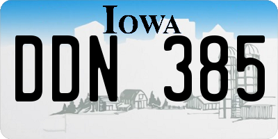 IA license plate DDN385