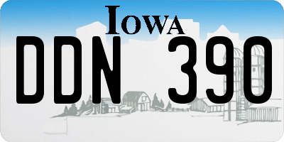 IA license plate DDN390