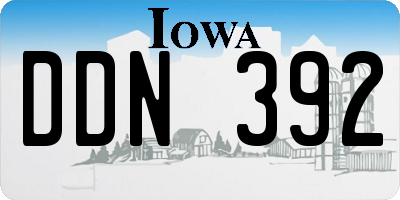 IA license plate DDN392