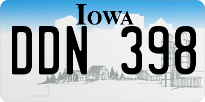 IA license plate DDN398