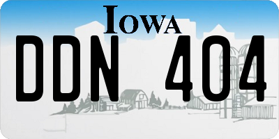 IA license plate DDN404