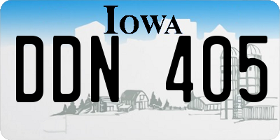 IA license plate DDN405