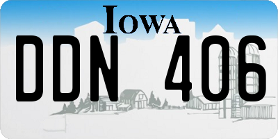 IA license plate DDN406