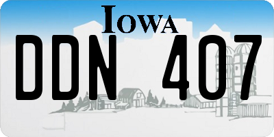IA license plate DDN407