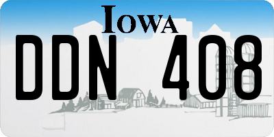 IA license plate DDN408