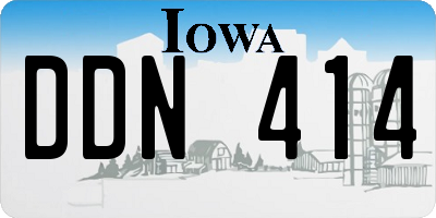 IA license plate DDN414
