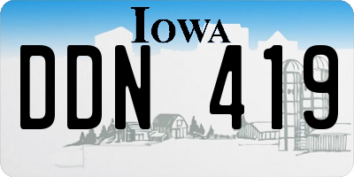IA license plate DDN419