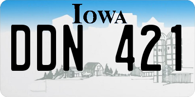 IA license plate DDN421
