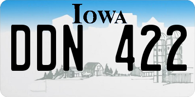 IA license plate DDN422