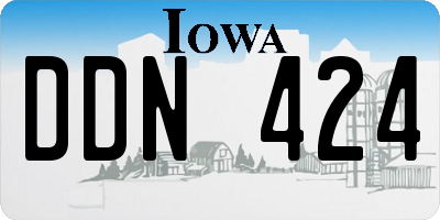 IA license plate DDN424