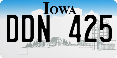 IA license plate DDN425