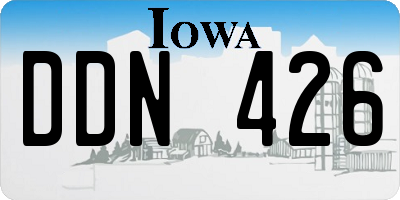 IA license plate DDN426