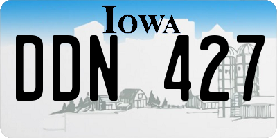 IA license plate DDN427