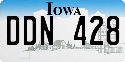 IA license plate DDN428