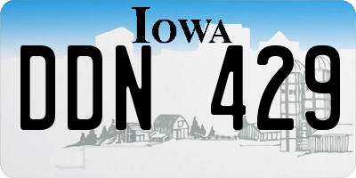 IA license plate DDN429