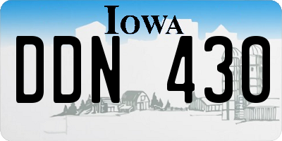 IA license plate DDN430