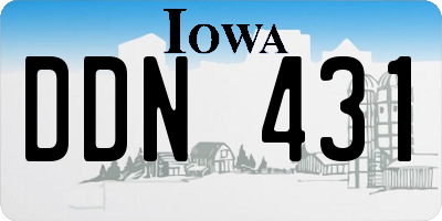 IA license plate DDN431