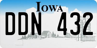 IA license plate DDN432