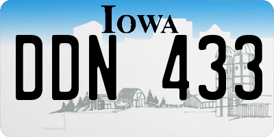 IA license plate DDN433