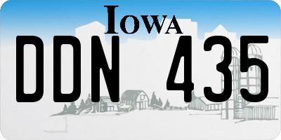 IA license plate DDN435