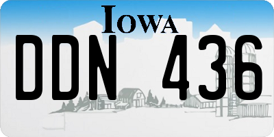 IA license plate DDN436