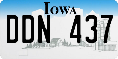 IA license plate DDN437
