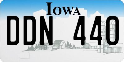 IA license plate DDN440