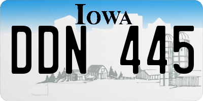 IA license plate DDN445