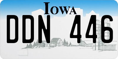 IA license plate DDN446