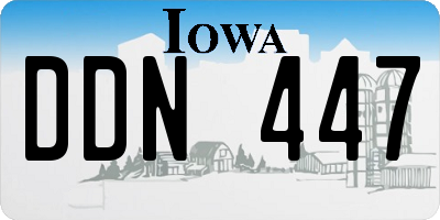 IA license plate DDN447