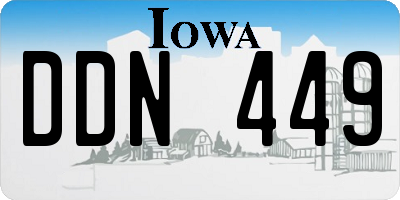 IA license plate DDN449