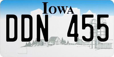 IA license plate DDN455