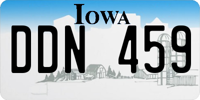 IA license plate DDN459