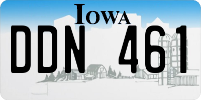 IA license plate DDN461