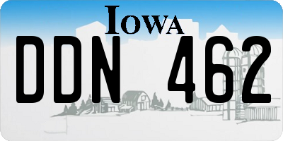 IA license plate DDN462