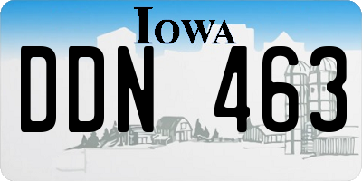 IA license plate DDN463