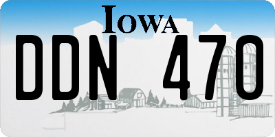 IA license plate DDN470
