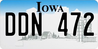 IA license plate DDN472