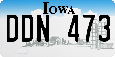 IA license plate DDN473