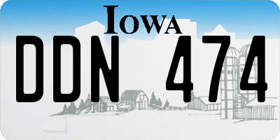 IA license plate DDN474