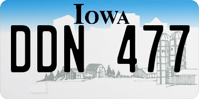 IA license plate DDN477